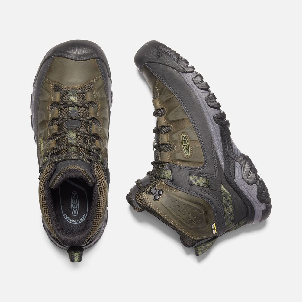 Keen Outdoor Bot Erkek Zeytin Yeşili/Siyah - Targhee Iii Waterproof Mid - Türkiye XIKQ25064